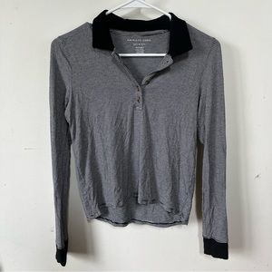 American Eagle striped polo